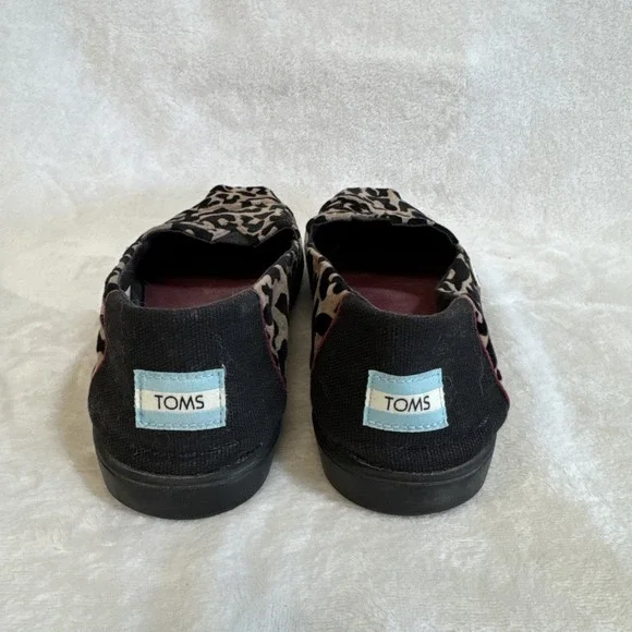 TOMS Leopard Print Velvet Slip On Shoes Women's‎ Size 9.5 W EU 41 - Picture 3 of 12